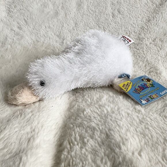 Ganz Webkinz Lil Kinz White Googles With Sealed Code Plush Stuffed Toy Platypus - Picture 1 of 6